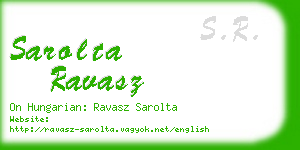 sarolta ravasz business card